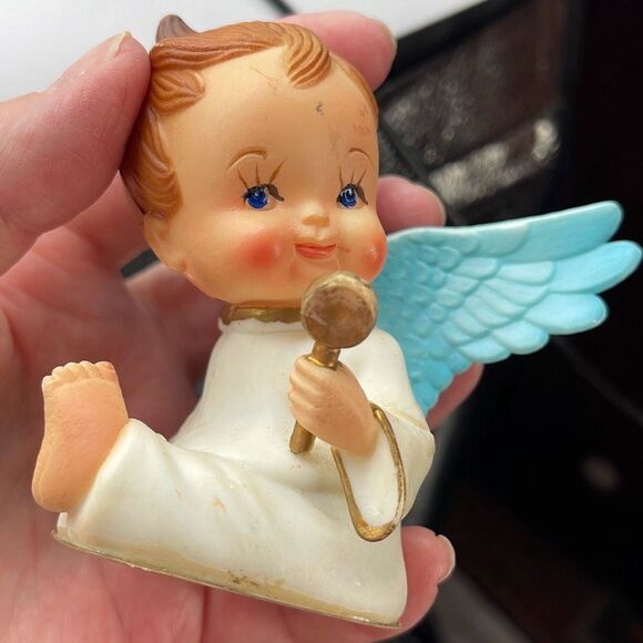 Vintage MCM Lot of two baby Angel ornaments. British Hong Kong. - Picture 8 of 10